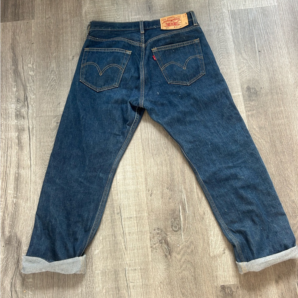 Levi's Women’s Dark Blue Jeans Cuffed Button Fly